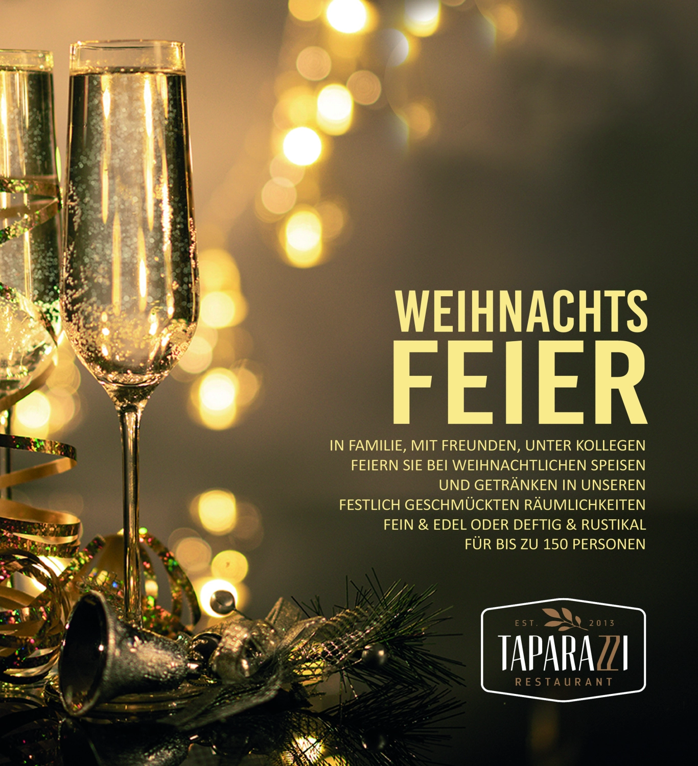 Taparazzi-Restaurant, Adventsbrunch-Flyer